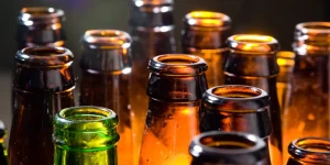 empty beer bottles